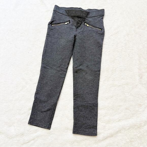 Carter's Grey Ponte Pants sz 4/5 Zipper Details - Picture 1 of 4